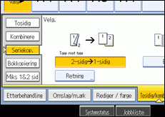 Illustrasjon av skjermen på brukerpanelet.