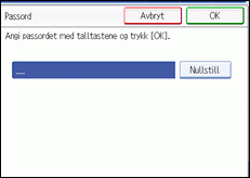 Illustrasjon av skjermen på brukerpanelet.