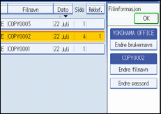Illustrasjon av skjermen på brukerpanelet.