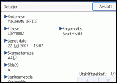 Illustrasjon av skjermen p&aring; brukerpanelet.