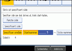 Illustrasjon av skjermen på brukerpanelet.