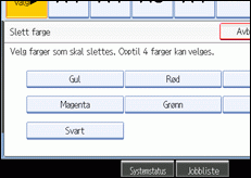Illustrasjon av skjermen på brukerpanelet.