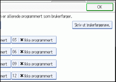 Illustrasjon av skjermen på brukerpanelet.
