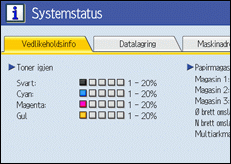 Illustrasjon for betjeningspanelskjerm