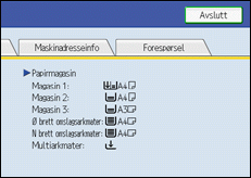 Illustrasjon for betjeningspanelskjerm