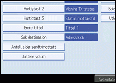 Illustrasjon for betjeningspanelskjerm