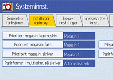 Illustrasjon for betjeningspanelskjerm