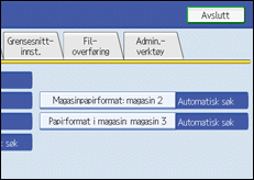 Illustrasjon for betjeningspanelskjerm