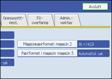 Illustrasjon for betjeningspanelskjerm