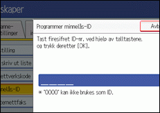 Illustrasjon av operasjonspanelet