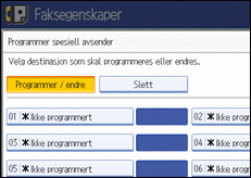 Illustrasjon av operasjonspanelet