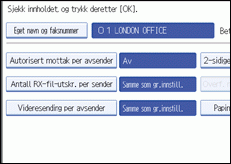 Illustrasjon av operasjonspanelet
