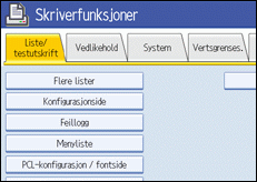 Illustrasjon av operasjonspanelet