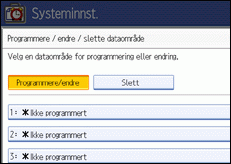 Illustrasjon av operasjonspanelet