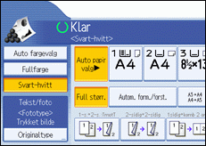 Illustrasjon av operasjonspanelet