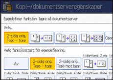 Illustrasjon av operasjonspanelet