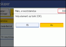 Illustrasjon av operasjonspanelet