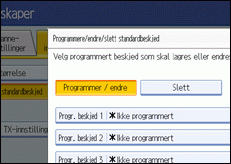 Illustrasjon av operasjonspanelet