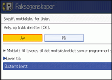 Illustrasjon av operasjonspanelet