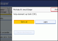 Illustrasjon av operasjonspanelet