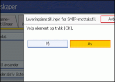 Illustrasjon av operasjonspanelet