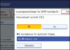 Illustrasjon av operasjonspanelet