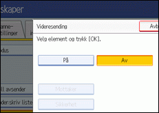 Illustrasjon av operasjonspanelet