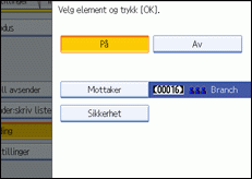 Illustrasjon av operasjonspanelet