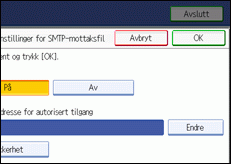Illustrasjon av operasjonspanelet