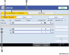 De nummererede illustrationer på skærmpanelet kalder en illustration frem
