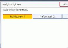 Illustration af betjeningspanelets skærm