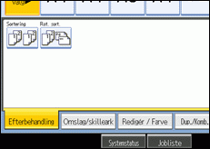 Illustration af betjeningspanelets skærm
