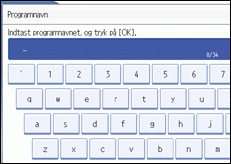 Illustration af betjeningspanelets skærm