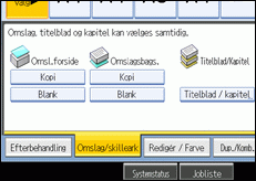 Illustration af betjeningspanelets skærm