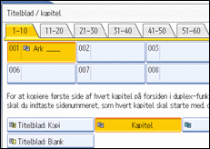 Illustration af betjeningspanelets skærm