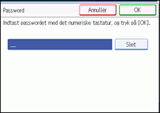 Illustration af betjeningspanelets skærm