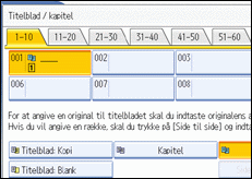 Illustration af betjeningspanelets skærm