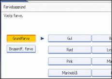 Illustration af betjeningspanelets skærm
