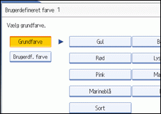Illustration af betjeningspanelets skærm