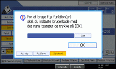 Illustration af betjeningspanelskærmen