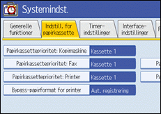 Illustration af sk&aelig;rmen p&aring; betjeningspanelet
