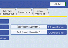 Illustration af sk&aelig;rmen p&aring; betjeningspanelet