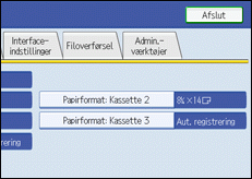 Illustration af sk&aelig;rmen p&aring; betjeningspanelet