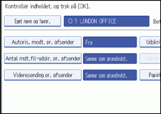 Skærmillustration af betjeningspanel