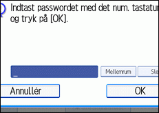 Skærmillustration af betjeningspanel