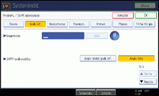 Skærmillustration af betjeningspanel