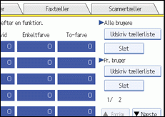 Skærmillustration af betjeningspanel