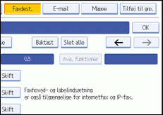 Skærmillustration af betjeningspanel