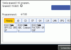 Skærmillustration af betjeningspanel