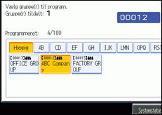 Skærmillustration af betjeningspanel
